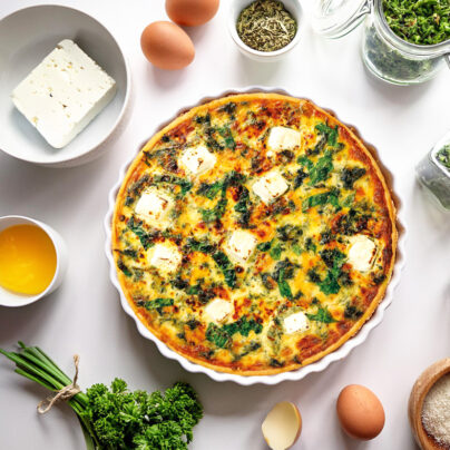 Large Quiche Spinach & Goat Cheese