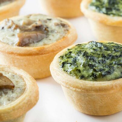 Mini Quiches Spinach, Mushroom (12 in pack)